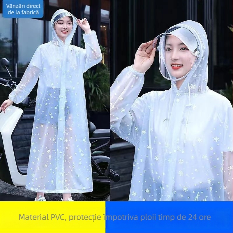Pelerină de ploaie din PVC, cu țesătură de 0,16 mm, strat impermeabil din adeziv PVC, pentru adulți