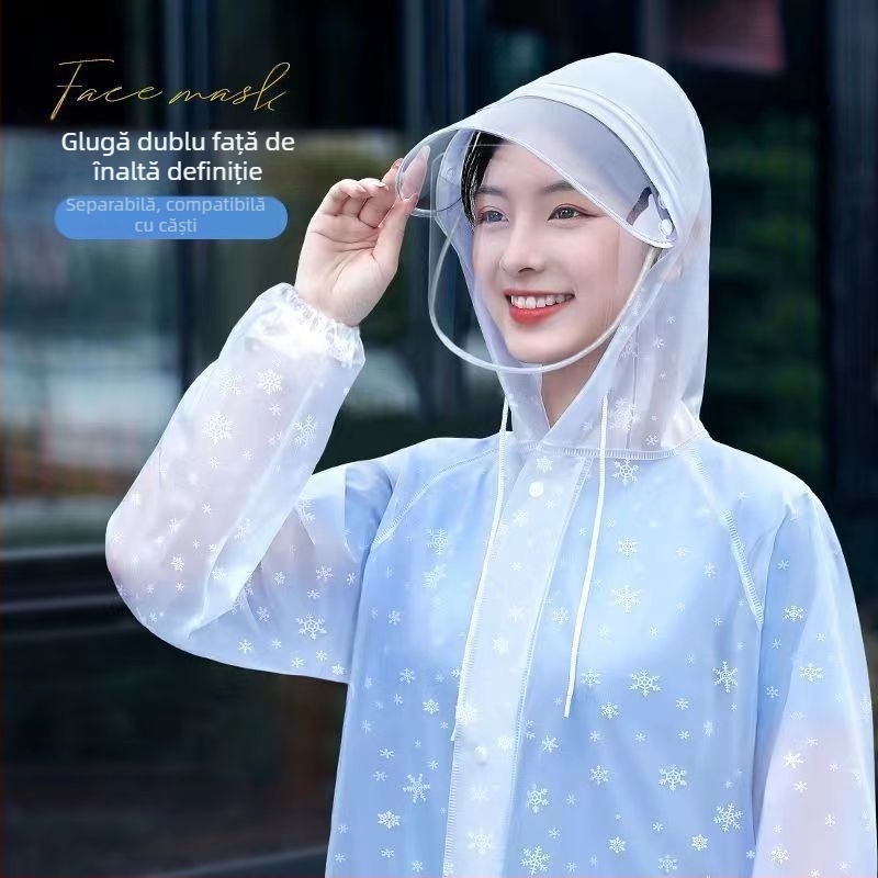 Pelerină de ploaie din PVC, cu țesătură de 0,16 mm, strat impermeabil din adeziv PVC, pentru adulți