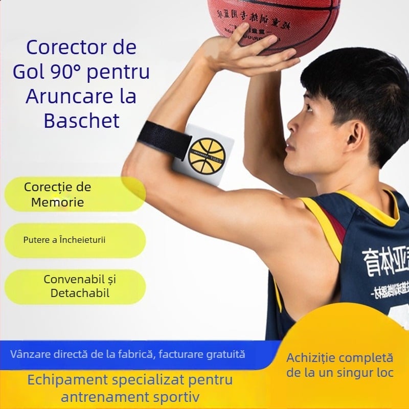 Corector postură aruncare baschet – corector 90 de grade pentru mâna, PVC + bandă elastică; Cod produs: 90 degree corrector; Brand: Cssit; Imprimare logo disponibilă; Potrivit pentru baschet