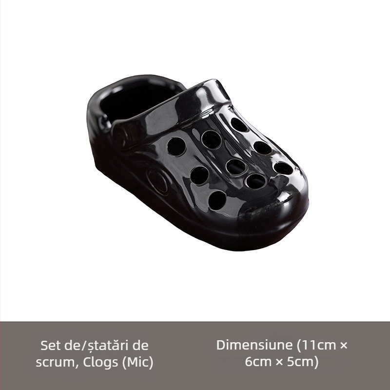 Scrumiere ceramică în formă de papuc, cu logo imprimat; Brand Mu nanshan; Origine Dehua; Ambalaj: 20 buc.; Material: ceramic.