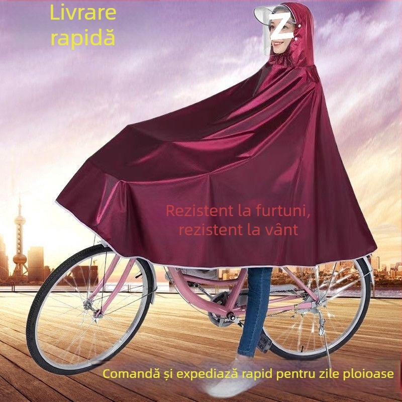 Poncho pentru bicicletă – țesătură Oxford groasă, pentru adulți, stil modern minimalist