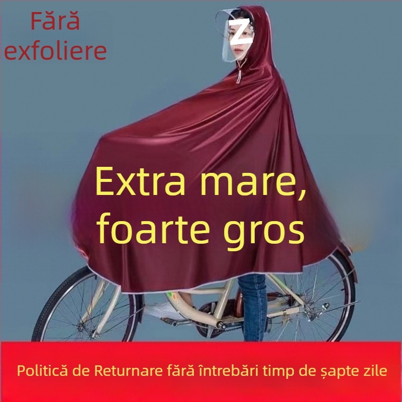 Poncho pentru bicicletă – țesătură Oxford groasă, pentru adulți, stil modern minimalist