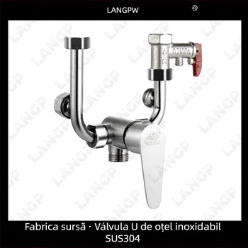 Valvă de amestec pentru încălzitor de apă din oțel inoxidabil 304 – supapă de amestec U din cupru, montaj deschis, accesoriu pentru duș