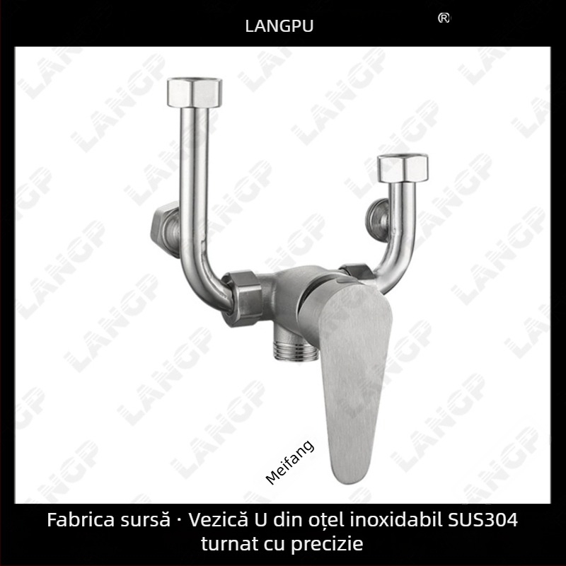 Valvă de amestec pentru încălzitor de apă din oțel inoxidabil 304 – supapă de amestec U din cupru, montaj deschis, accesoriu pentru duș