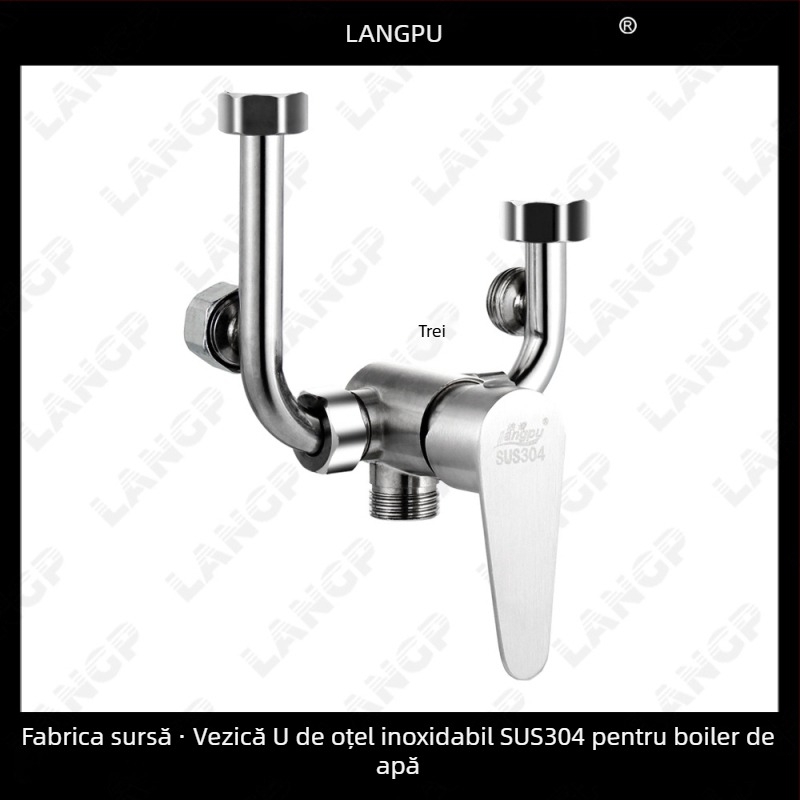 Valvă de amestec pentru încălzitor de apă din oțel inoxidabil 304 – supapă de amestec U din cupru, montaj deschis, accesoriu pentru duș