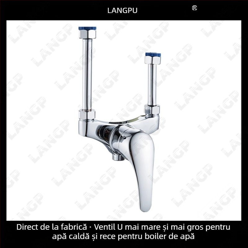 Valvă de amestec pentru încălzitor de apă din oțel inoxidabil 304 – supapă de amestec U din cupru, montaj deschis, accesoriu pentru duș