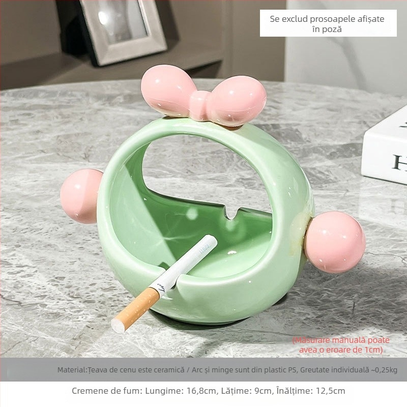 Scrumiere ceramică în stil Nordic, cu lux subtil, funcții decorative și de depozitare, cadou ideal pentru casa nouă.