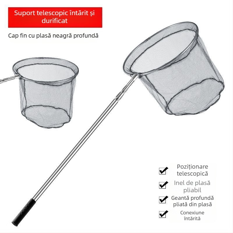 Plasă de aruncare din oțel inoxidabil, set complet, fixă; Material: oțel inoxidabil; Diametrul gurii plasei: altul; Adâncime: altă