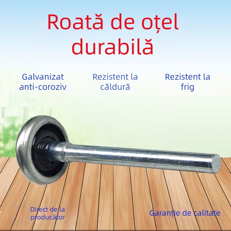 Rulou electric cu telecomandă pentru ușa de garaj, roată din nylon cu ghidaj și lagăr metalic