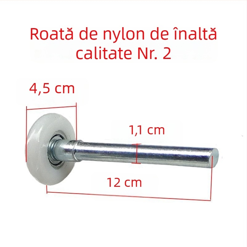 Rulou electric cu telecomandă pentru ușa de garaj, roată din nylon cu ghidaj și lagăr metalic