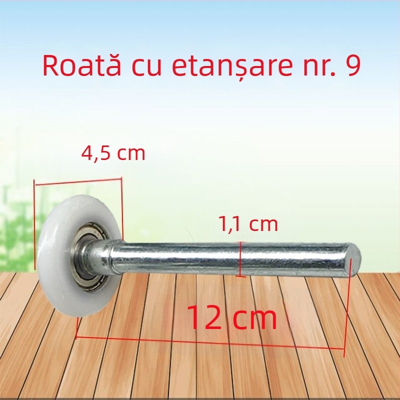 Rulou electric cu telecomandă pentru ușa de garaj, roată din nylon cu ghidaj și lagăr metalic