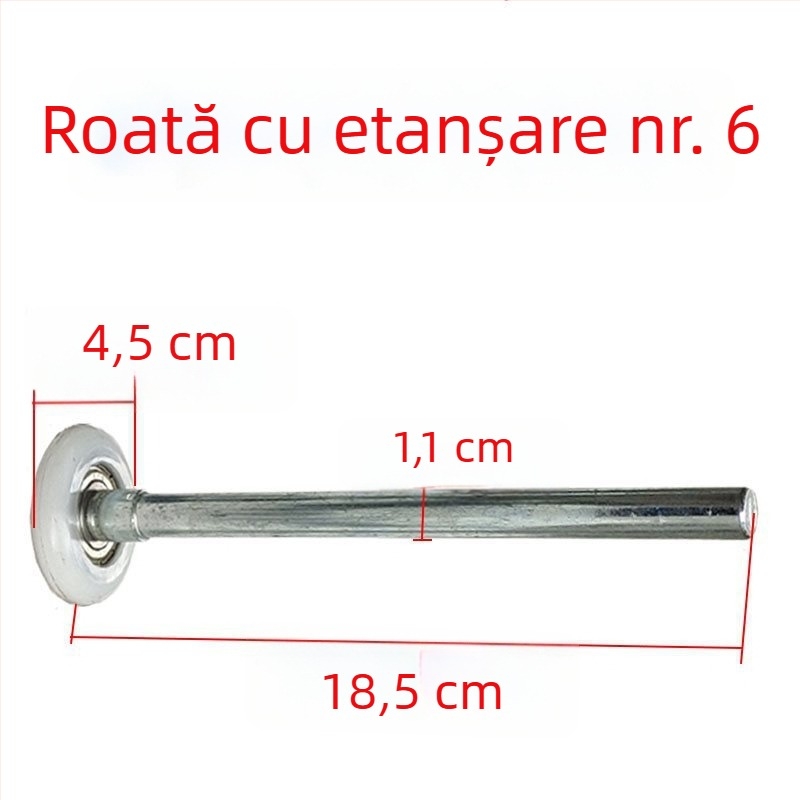 Rulou electric cu telecomandă pentru ușa de garaj, roată din nylon cu ghidaj și lagăr metalic