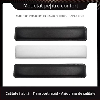 Podloga pentru încheietură a tastaturii mecanice, cu spumă memory și suprafață din piele, compatibilă cu 87–108 taste, greutate 150 g, rezistentă la uzură