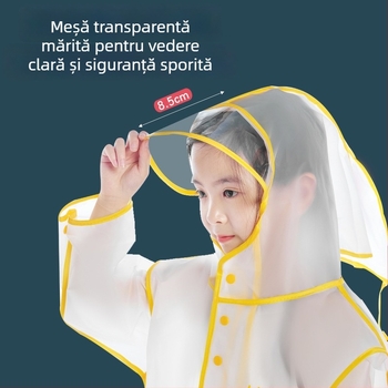 Pelerină de ploaie pentru copii, design desen animat, material EVA, impermeabilă, poncho pentru drumeții, pentru un copil, ambalată în pungă, brand AI Yuli