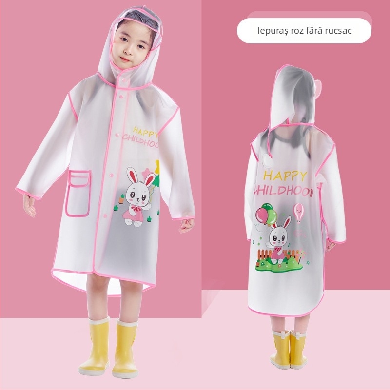 Pelerină de ploaie pentru copii, design desen animat, material EVA, impermeabilă, poncho pentru drumeții, pentru un copil, ambalată în pungă, brand AI Yuli