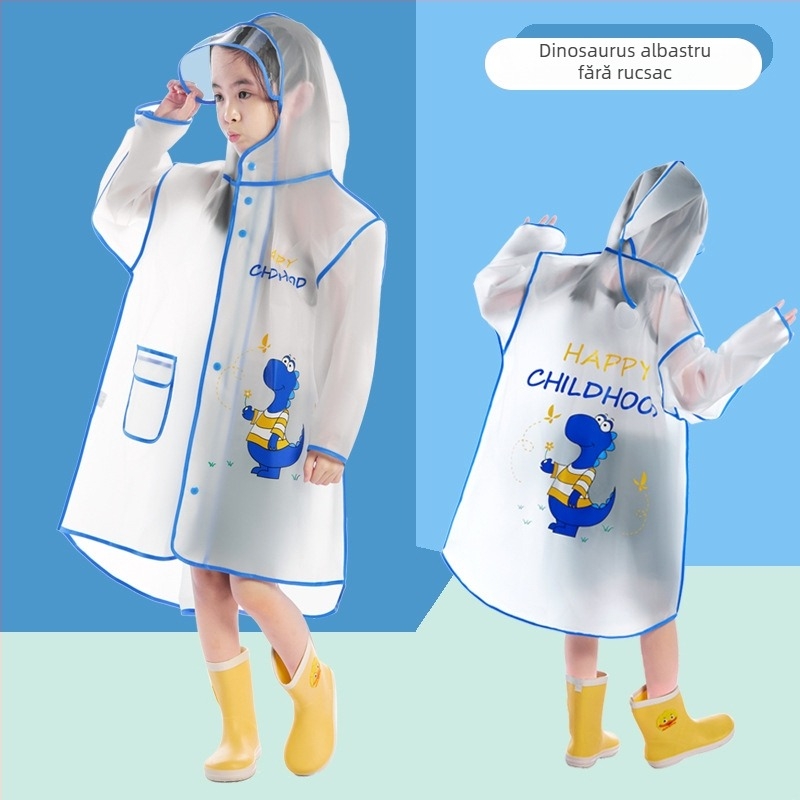 Pelerină de ploaie pentru copii, design desen animat, material EVA, impermeabilă, poncho pentru drumeții, pentru un copil, ambalată în pungă, brand AI Yuli
