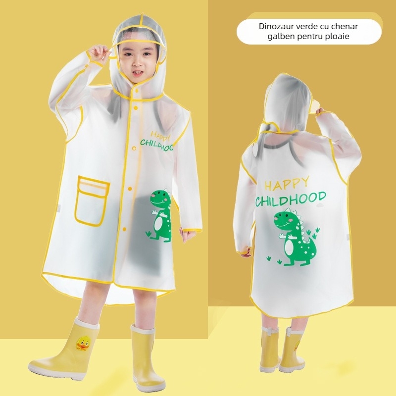 Pelerină de ploaie pentru copii, design desen animat, material EVA, impermeabilă, poncho pentru drumeții, pentru un copil, ambalată în pungă, brand AI Yuli
