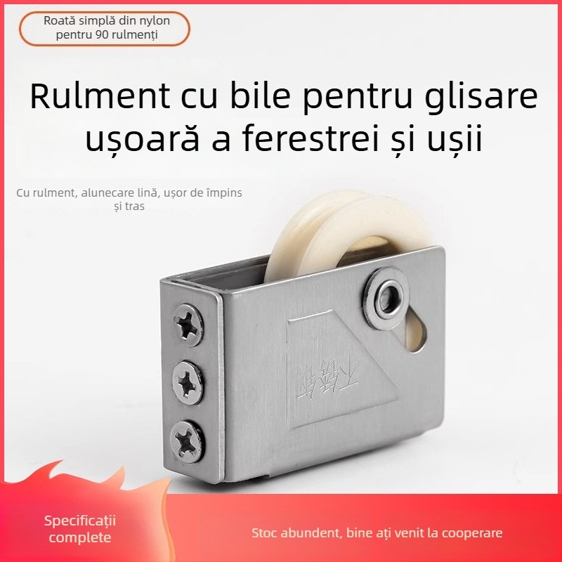 Rola pentru uși glisante din oțel inoxidabil, pentru șina de geam, model Wjbxghl, stil modern minimalist