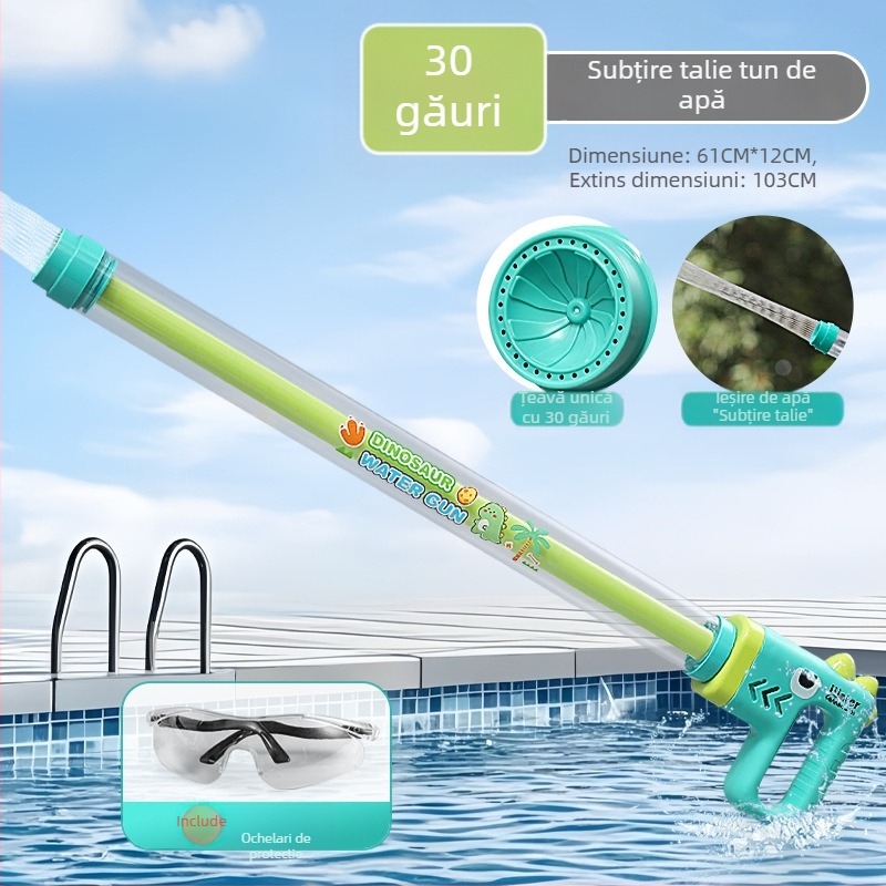 Pușcă de apă cu mecanism de tras - jucărie din plastic Dasidi, certificat 3C 2021182202021043, potrivită pentru 7-14 ani