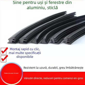 Bandă de etanșare din aliaj de aluminiu, tip T, pentru uși și ferestre, bandă de presare a spațiului dintre sticlă, model Xjmft