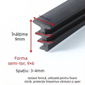 Bandă de etanșare din aliaj de aluminiu, tip T, pentru uși și ferestre, bandă de presare a spațiului dintre sticlă, model Xjmft