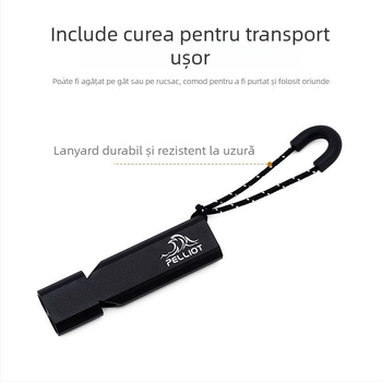 Fluier de supraviețuire pentru exterior, din aliaj de aluminiu, marcă pelliot/Boxi