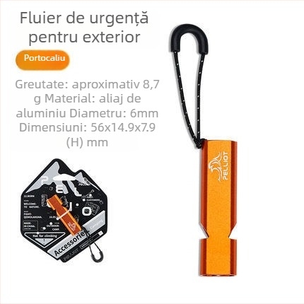 Fluier de supraviețuire pentru exterior, din aliaj de aluminiu, marcă pelliot/Boxi
