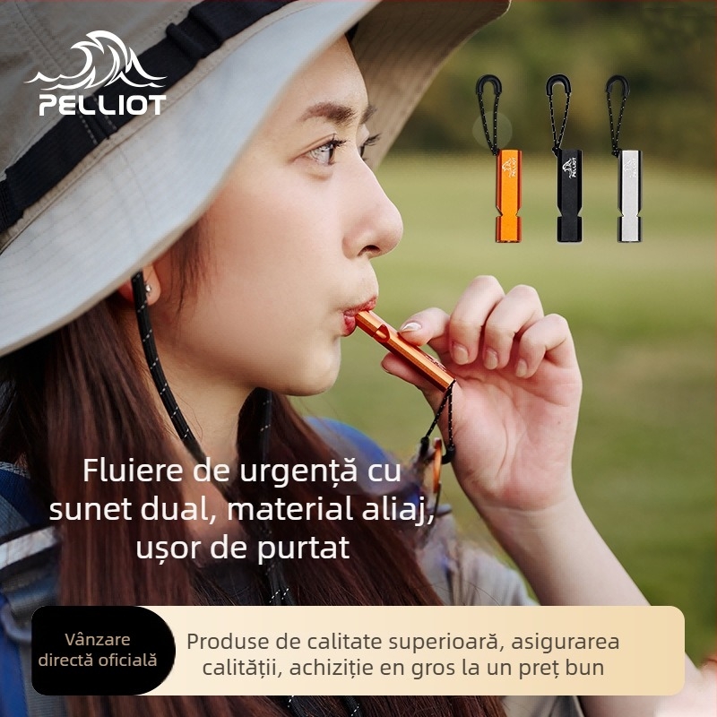 Fluier de supraviețuire pentru exterior, din aliaj de aluminiu, marcă pelliot/Boxi