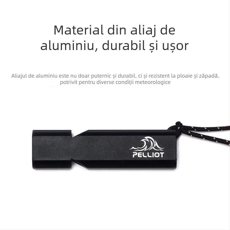 Fluier de supraviețuire pentru exterior, din aliaj de aluminiu, marcă pelliot/Boxi