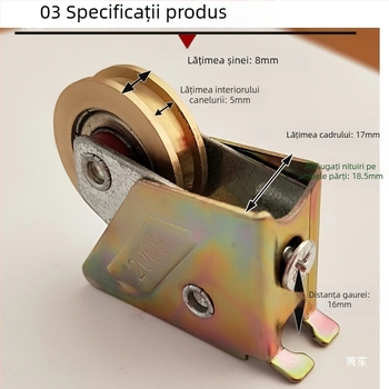 Rulment rola pentru uși și ferestre glisante, cu disc din cupru din aliaj de aluminiu