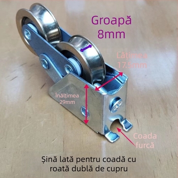 Rulment rola pentru uși și ferestre glisante, cu disc din cupru din aliaj de aluminiu