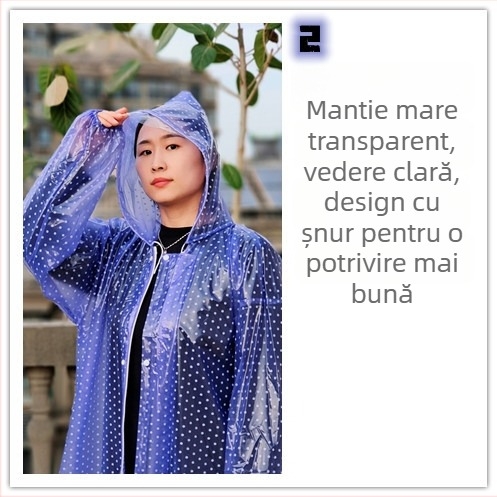 Set impermeabil din două piese (palton de ploaie și pantaloni), unisex, PVC, țesătură 18S, strat gros PVC