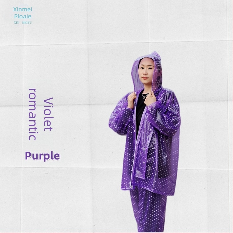 Set impermeabil din două piese (palton de ploaie și pantaloni), unisex, PVC, țesătură 18S, strat gros PVC