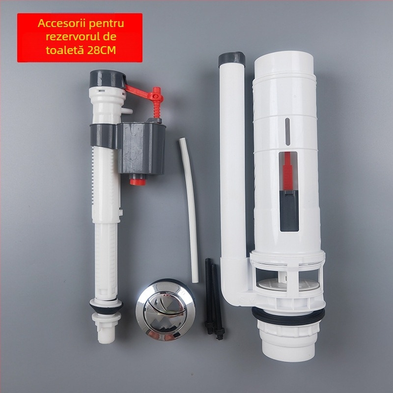 Accesorii pentru rezervor montat pe perete pentru toaletă de tip squat – valve de alimentare și evacuare, din plastic