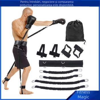 Saiaoty antrenor de box cu corzi de rezistență pentru antrenamente la picioare și Taekwondo, fitness indoor