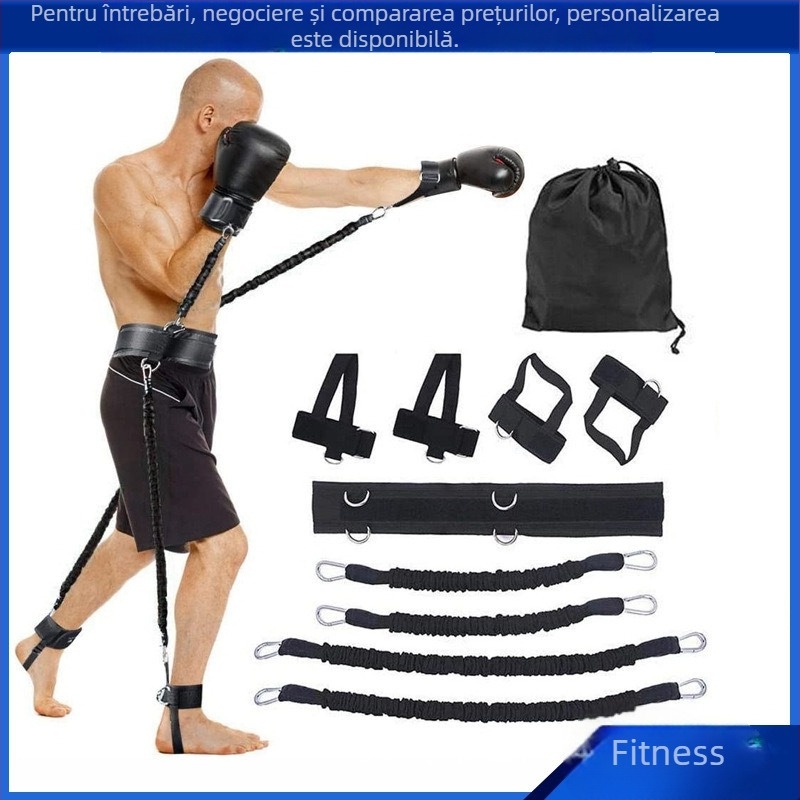 Saiaoty antrenor de box cu corzi de rezistență pentru antrenamente la picioare și Taekwondo, fitness indoor