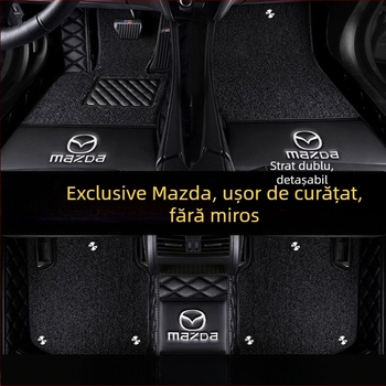 Covorașe auto Mazda cu acoperire completă pentru CX-3, CX-4, CX-5, CX-7 și CX-8; Material: TPE+XPE cu anti-derapaj; Greutate: 5 kg; Brand: Dawn; Stil: covorașe pentru picioare din piele.