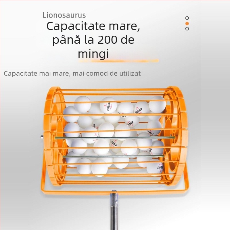 Meishulong colector automat de mingi pentru tenis de masă, cu mecanism retractabil, coș mobil rotativ pentru colectare și depozitare pentru antrenament