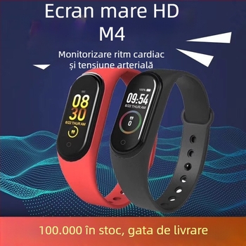 Brățară inteligentă M4 – compatibilă Android, autonomie baterie 7-14 zile, curea TPU, memorie 32MB, notificări inteligente