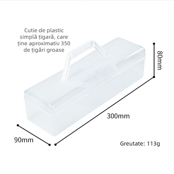 Cutie de țigarete din plastic, sigilată, capacitate mare (300 țigarete), reutilizabilă, imprimare logo disponibil, personalizare