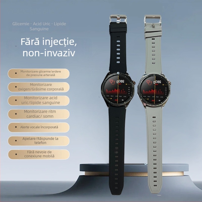 GT9-Ultra ceas inteligent – Oxigen din sânge, Tensiune arterială, Ritm cardiac, Apeluri prin Bluetooth, Monitorizare a somnului