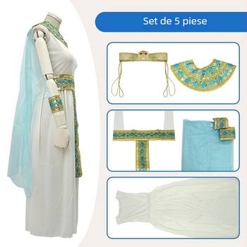 Costum cosplay Cleopatra pentru spectacole pe scenă, femei, poliester; material principal 80–90% poliester, material secundar 70–80% poliester, Primăvara 2025