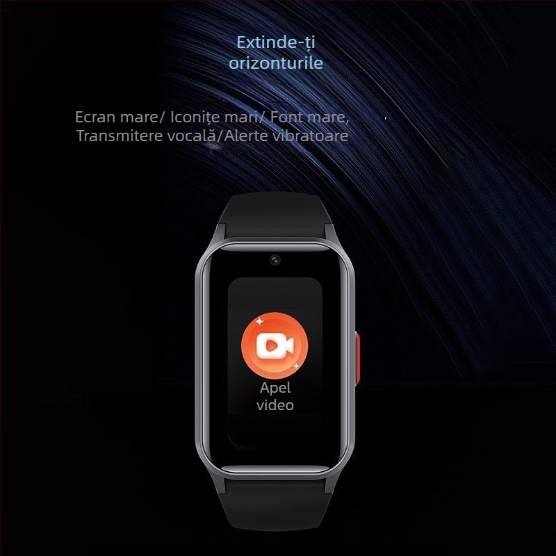 Ceas inteligent cu poziționare GPS, monitorizare tensiune arterială și ritm cardiac, ecran TFT rezistent la apă, încărcare USB, rază de peste 10 m