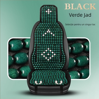 Perne de șezut auto cu mărgele din lemn și suport lombar, covoraș respirabil de vară (Material: lemn parfumat; Origine: Heilongjiang; Specificație: General)