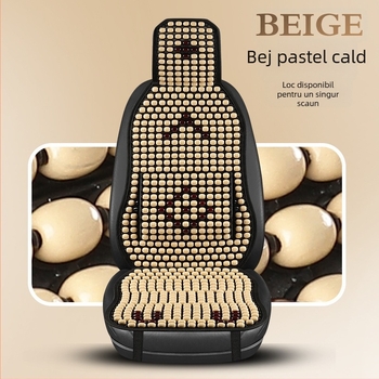 Perne de șezut auto cu mărgele din lemn și suport lombar, covoraș respirabil de vară (Material: lemn parfumat; Origine: Heilongjiang; Specificație: General)