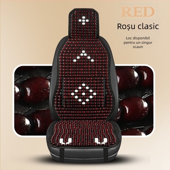 Perne de șezut auto cu mărgele din lemn și suport lombar, covoraș respirabil de vară (Material: lemn parfumat; Origine: Heilongjiang; Specificație: General)