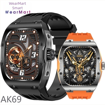 AK69 Smartwatch pentru sport în aer liber - Ecran AMOLED de 1,95 inch, monitorizare ritm cardiac și saturație de oxigen, apeluri Bluetooth, baterie 7–14 zile