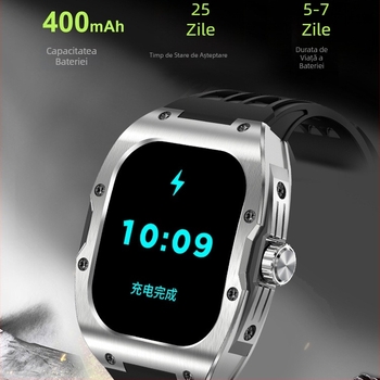 AK69 Smartwatch pentru sport în aer liber - Ecran AMOLED de 1,95 inch, monitorizare ritm cardiac și saturație de oxigen, apeluri Bluetooth, baterie 7–14 zile