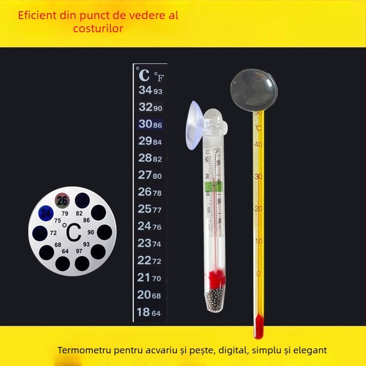 Termometru pentru acvariu, corp din plastic, senzor de inducție