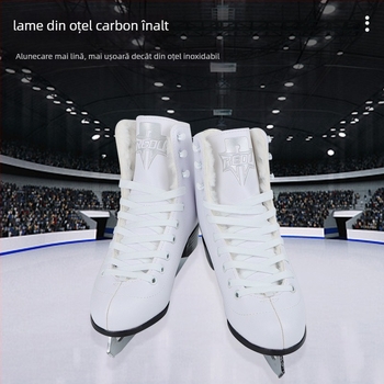 Cool Show Patine pentru copii – partea superioară PU rezistentă la frig, lame din oțel de carbon